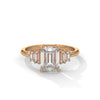 2.19 CT Emerald Cut Lab-Grown Diamond Three-Stone Ring