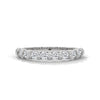 1.27 CT Round Lab-Grown Diamond Eternity Band with Halo Accents