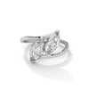 2.00 CT Marquise Lab-Grown Diamond Twin Stone Open Ring