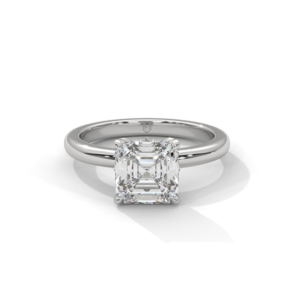 2.10 CT Asscher Cut Lab-Grown Diamond Solitaire Ring