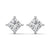 2.50 CT Princess Cut CVD Lab-Grown Diamond Stud Earrings