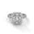 3.33 CT Radiant Cut Halo Lab-Grown Diamond Ring with Round Accent Diamonds