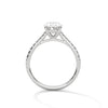 1.04 CT Oval Cut Lab-Grown Diamond Pave Engagement Ring