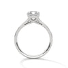 2.21 CT Total Emerald Cut Lab-Grown Diamond Solitaire Ring with Pave Band