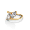 2.00 CT Marquise Lab-Grown Diamond Twin Stone Open Ring