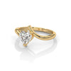 1.00 CT Heart Shape Lab-Grown Diamond Open Twist Solitaire Ring