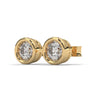 0.50 CT Round Bezel-Set CVD Lab-Grown Diamond Stud Earrings