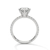 2.24 CT Round Cut Lab-Grown Diamond Solitaire Ring with Pavé Band