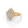 1.07 CT Round Lab-Grown Diamond Cluster Statement Ring