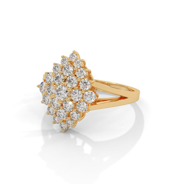 1.07 CT Round Lab-Grown Diamond Cluster Statement Ring