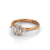 1.50 CT Emerald Cut Lab-Grown Diamond Three-Stone Ring with Pear Side Stones