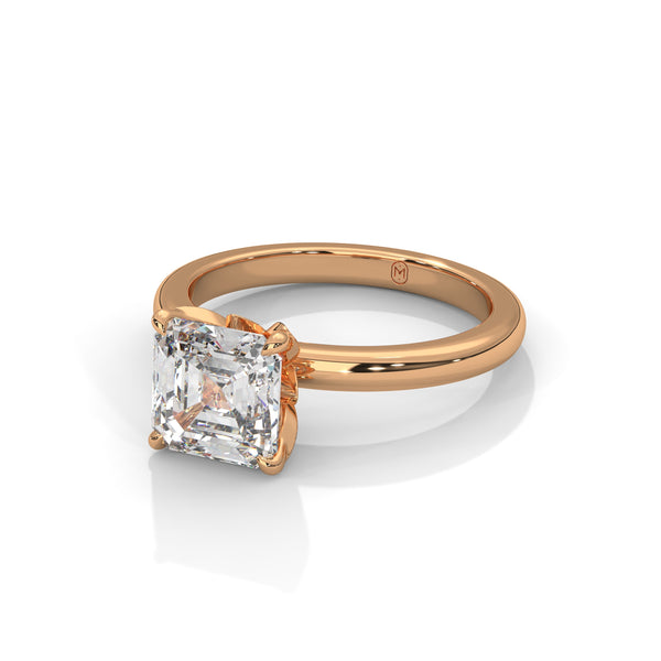 2.10 CT Asscher Cut Lab-Grown Diamond Solitaire Ring