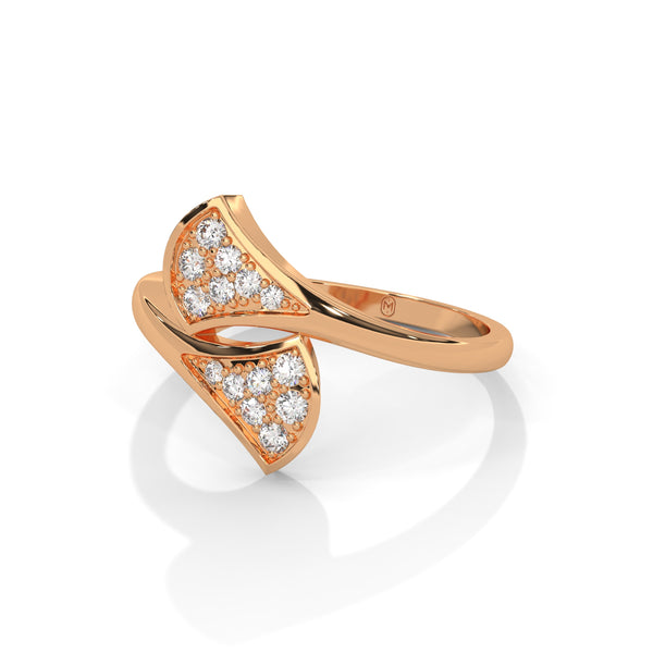 0.28 CT Round Lab-Grown Diamond Open Wrap Ring