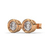 0.50 CT Round Bezel-Set CVD Lab-Grown Diamond Stud Earrings