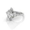 4.10 CT Marquise Cut Lab-Grown Diamond Three-Stone Ring with Side Accents