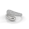 1.12 CT Round Lab-Grown Diamond Pave Wrap Designer Ring