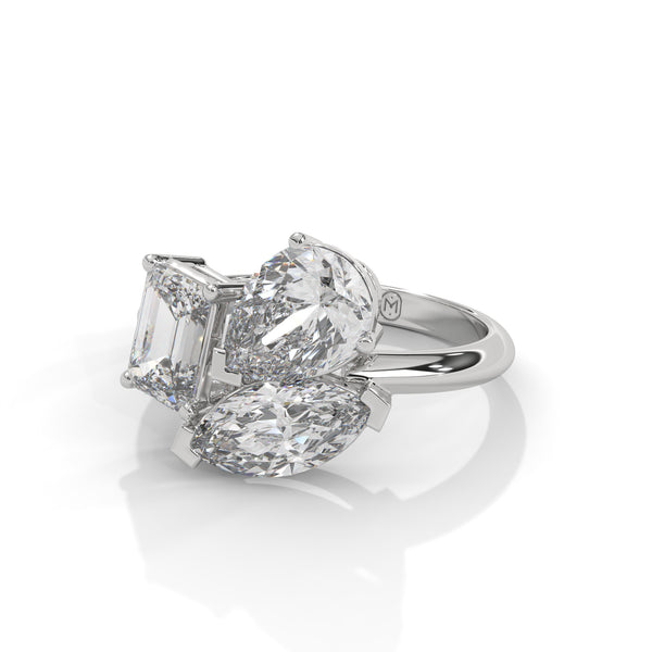 3.50 CT Multi-Shape Lab-Grown Diamond Statement Ring