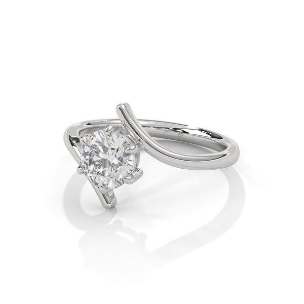 1.00 CT Round Lab-Grown Diamond Open Twist Solitaire Ring