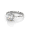 2.11 CT Oval Lab-Grown Diamond Three-Stone Ring with Marquise & Round Accents