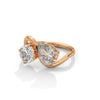 2.50 CT Round & Pear Lab-Grown Diamond Toi Et Moi Open Ring
