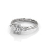 1.50 CT Emerald Cut Lab-Grown Diamond Three-Stone Ring with Pear Side Stones