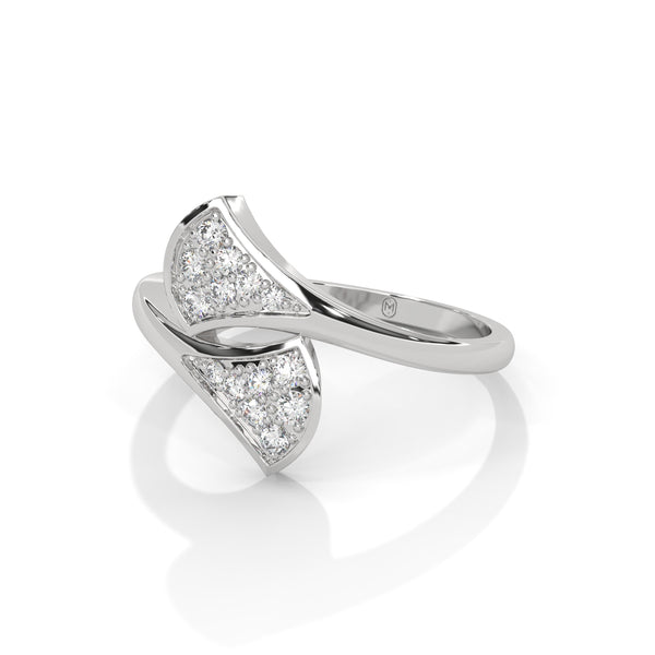 0.28 CT Round Lab-Grown Diamond Open Wrap Ring
