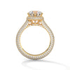 5.17 CT Round Lab-Grown Diamond Micro Pave Halo Solitaire Ring