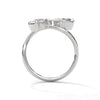 2.50 CT Round & Pear Lab-Grown Diamond Toi Et Moi Open Ring