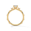 1.25 CT Emerald Cut Lab-Grown Diamond Ring with Round Side Accents
