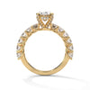 3.99 CT Oval Lab-Grown Diamond Half Eternity Solitaire Ring