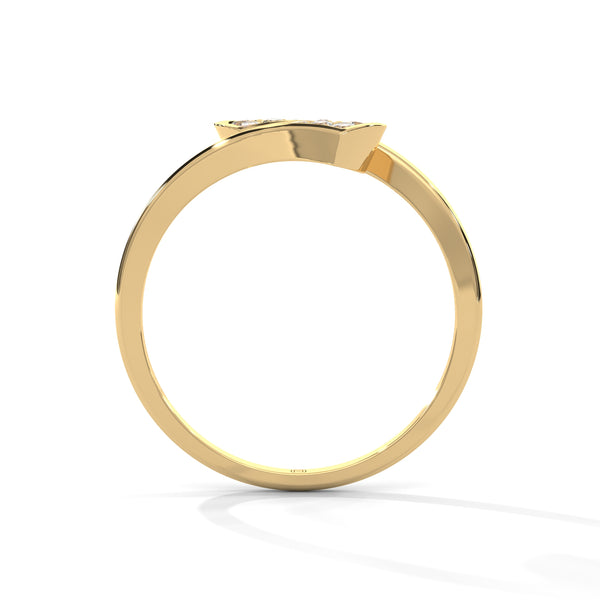 0.28 CT Round Lab-Grown Diamond Open Wrap Ring