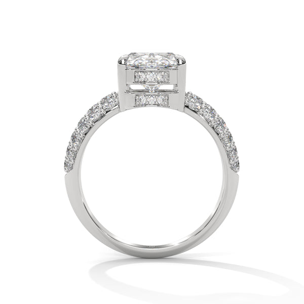 3.95 CT Oval & Round Lab-Grown Diamond Multi-Row Pave Luxury Ring