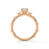 1.25 CT Emerald Cut Lab-Grown Diamond Ring with Round Side Accents