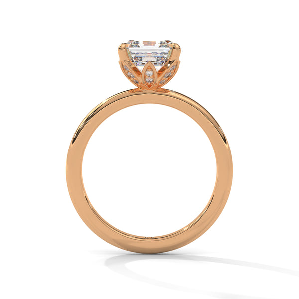 2.10 CT Asscher Cut Lab-Grown Diamond Solitaire Ring