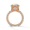 6.89 CT Round Lab-Grown Diamond Solitaire Ring with Pave Band