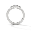 2.95 CT Emerald Cut Lab-Grown Diamond Three-Stone Ring with Trapezoid & Round Accents