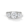 2.50 CT Total Round Lab-Grown Diamond Three Stone Ring