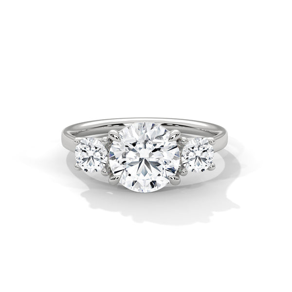 2.50 CT Total Round Lab-Grown Diamond Three Stone Ring