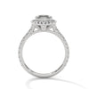 2.72 CT Marquise Cut Lab-Grown Diamond Halo Ring with Pavé Band