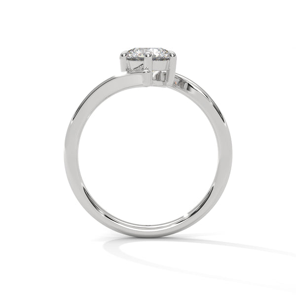 1.00 CT Round Lab-Grown Diamond Open Twist Solitaire Ring