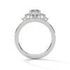 1.85 CT Marquise Cut Lab-Grown Diamond Three-Stone Ring with Emerald & Round Accents