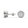 0.50 CT Round Bezel-Set CVD Lab-Grown Diamond Stud Earrings