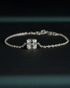 2.22 CTW Asscher Cut Diamond Solitaire Bracelet