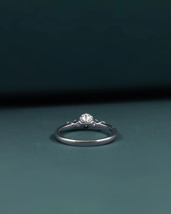 0.42 CT Round Cut Lab-Grown Diamond Three Stone Ring