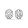 2.24 CT Oval Cut Halo CVD Lab-Grown Diamond Stud Earrings