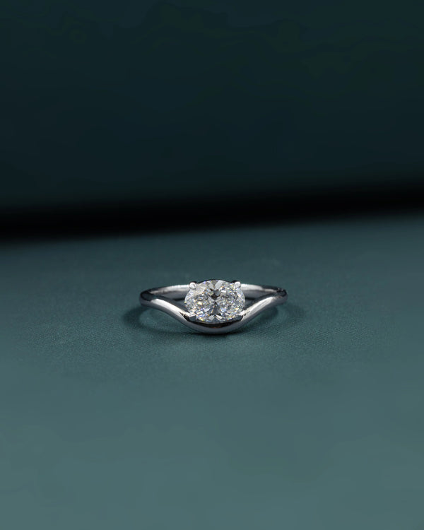 1.01 CTW Oval Lab-Grown Diamond Solitaire Ring in Gold