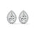 1.88 CT Pear Shape Halo CVD Lab-Grown Diamond Stud Earrings