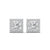 2.29 CT Princess Cut Halo CVD Lab-Grown Diamond Stud Earrings