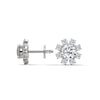 1.40 CT Round Brilliant Floral Halo CVD Lab-Grown Diamond Stud Earrings