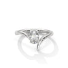 0.75 CT Oval Lab-Grown Diamond Open Curve Solitaire Ring